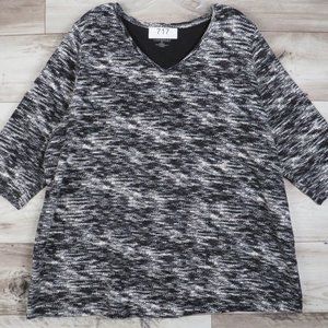 Catherines* Women's Half Sleeve‎ V-Neck Pullover Blouse~ Size 1X